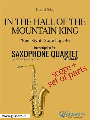cover image of In the Hall of the Mountain King--Saxophone Quartet score & parts